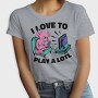 Axolotl Playing Video Games Gamer Couch Tv, Tricou Femei