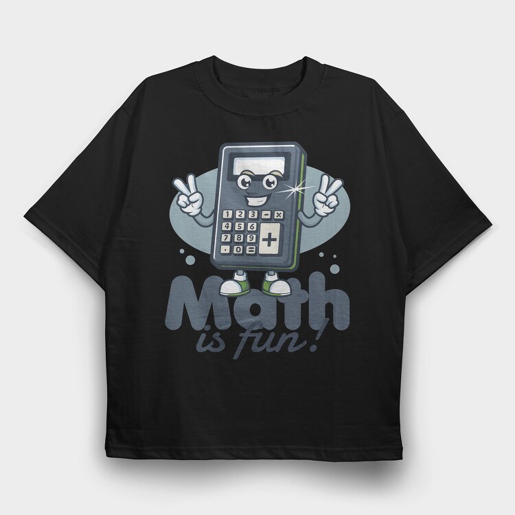 Math Is Fun Calculator Tote, Tricou Oversize Barbati (Unisex)