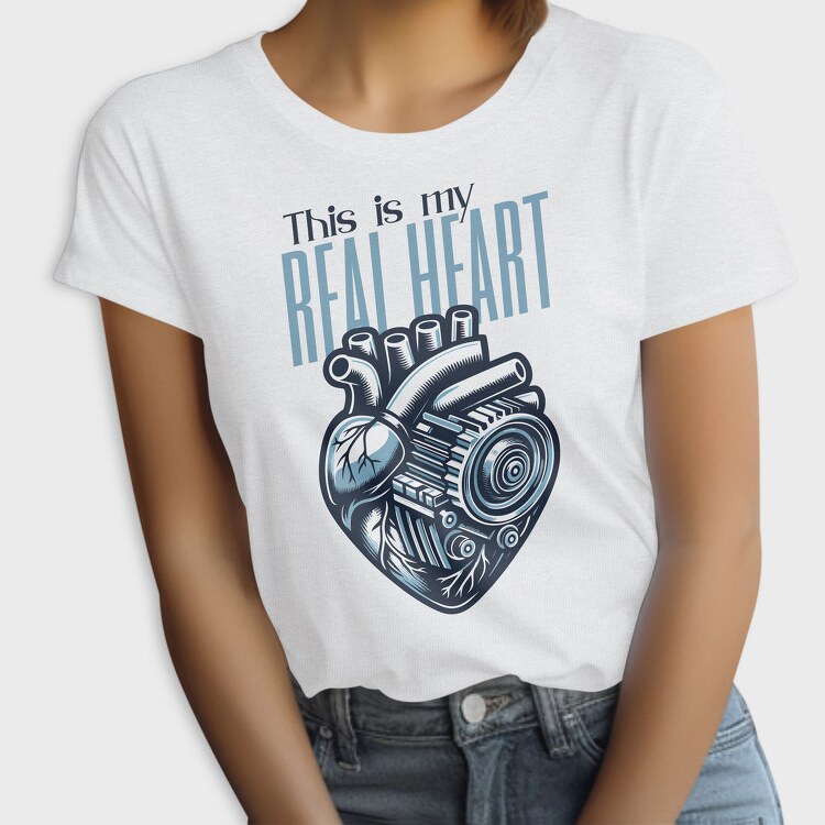 Mechanical Heart Anatomy Real Heart, Tricou Femei