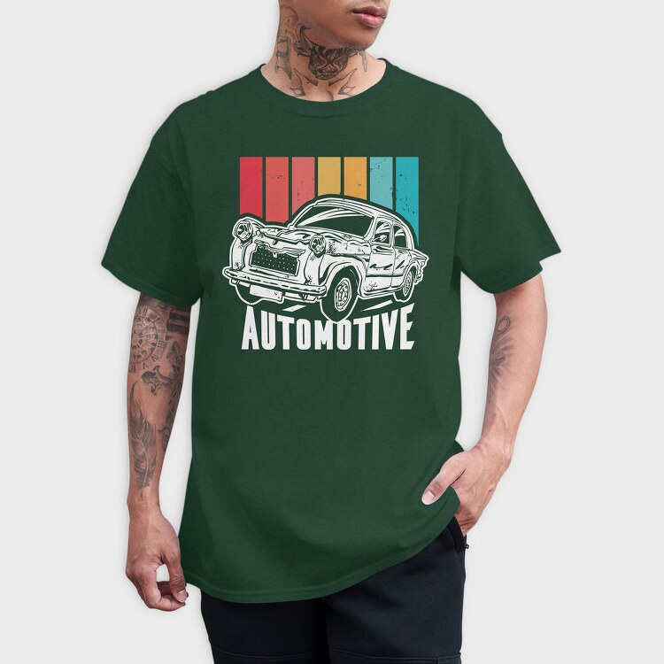 Old Car Retro Sunset, Tricou Barbati (Unisex)