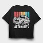 Old Car Retro Sunset, Tricou Oversize Barbati (Unisex)