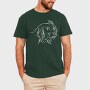 Dog German Breed Line Art Kleiner Munsterlander, Tricou Barbati (Unisex)