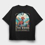 Dog In The Woods Hiking, Tricou Oversize Barbati (Unisex)