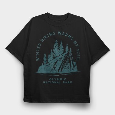 Olympic National Park Quote, Tricou Oversize Barbati (Unisex)