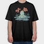King Of The Pond Cottagecore Frog, Tricou Oversize Barbati (Unisex)