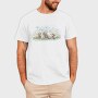 Dog On Flower Field Lying, Tricou Barbati (Unisex)
