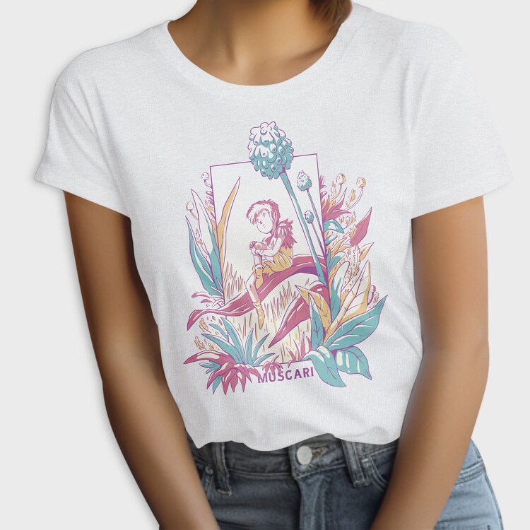 Cute Fantasy Fairy With Flowers Fairycore, Tricou Femei
