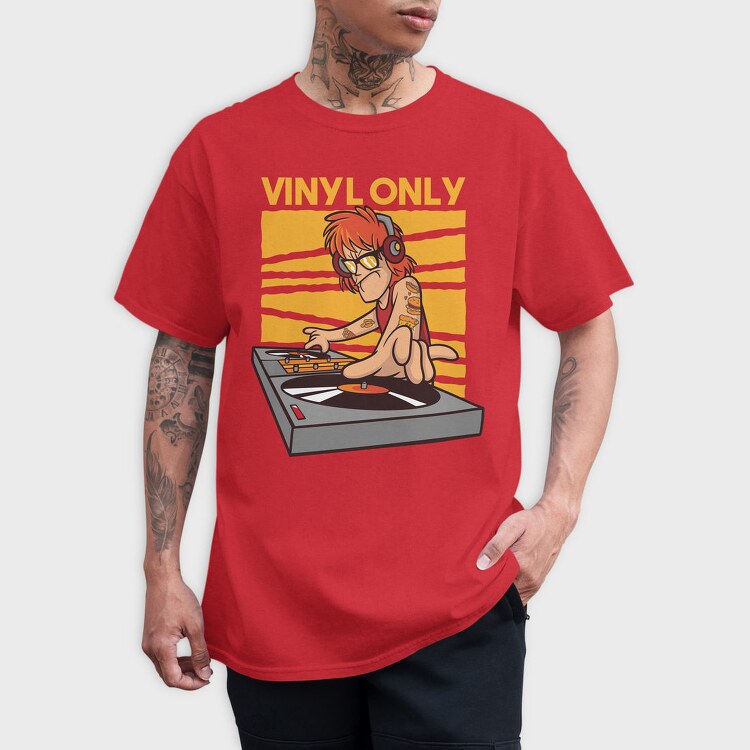 Vinyl Dj Quote, Tricou Barbati (Unisex)