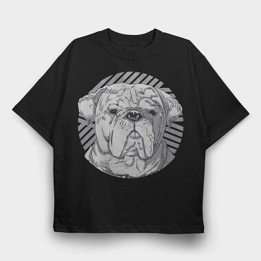 Dog Realistic Portrait, Tricou Oversize Barbati (Unisex)