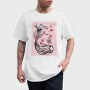 Koi Fish Animal Sakura Flowers, Tricou Barbati (Unisex)