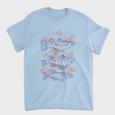 Tricou Barbati (Unisex), Fish Set Color