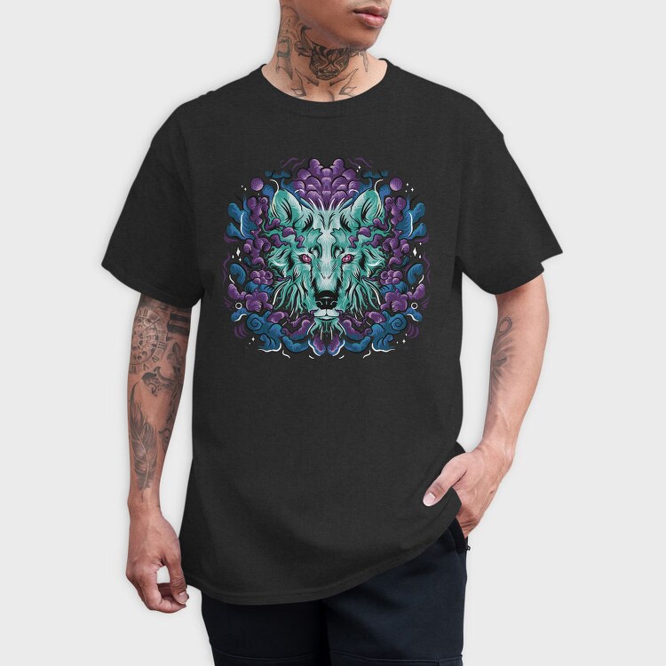 Wolf Animal Fantasy Galaxy, Tricou Barbati (Unisex)