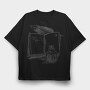 Open Book And Ink Jar, Tricou Oversize Barbati (Unisex)