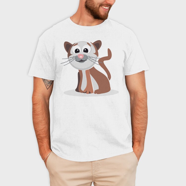 Cat Whiskers Smile, Tricou Barbati (Unisex)