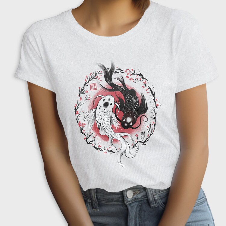 Koi Fish Yin Yang, Tricou Femei