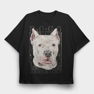 Dogo Argentino Dog Breed, Tricou Oversize Barbati (Unisex)