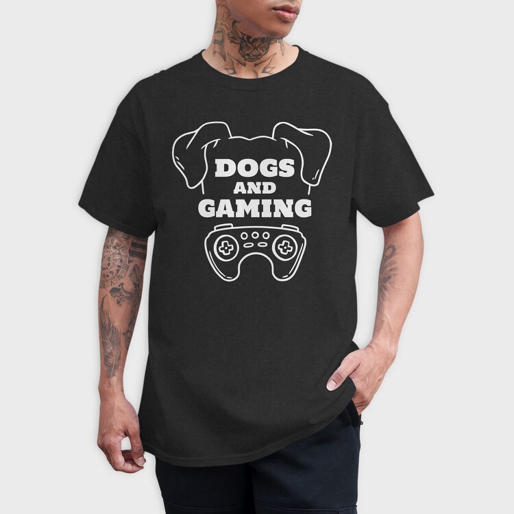 Dogs And Gaming, Tricou Barbati (Unisex)