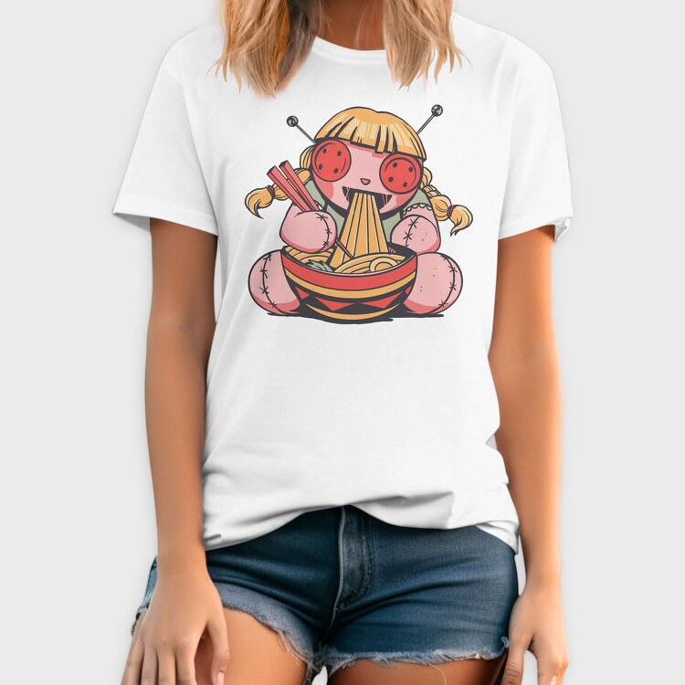 Voodoo Doll Eating Spaghetti, Tricou Barbati (Unisex)