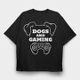 Dogs And Gaming, Tricou Oversize Barbati (Unisex)