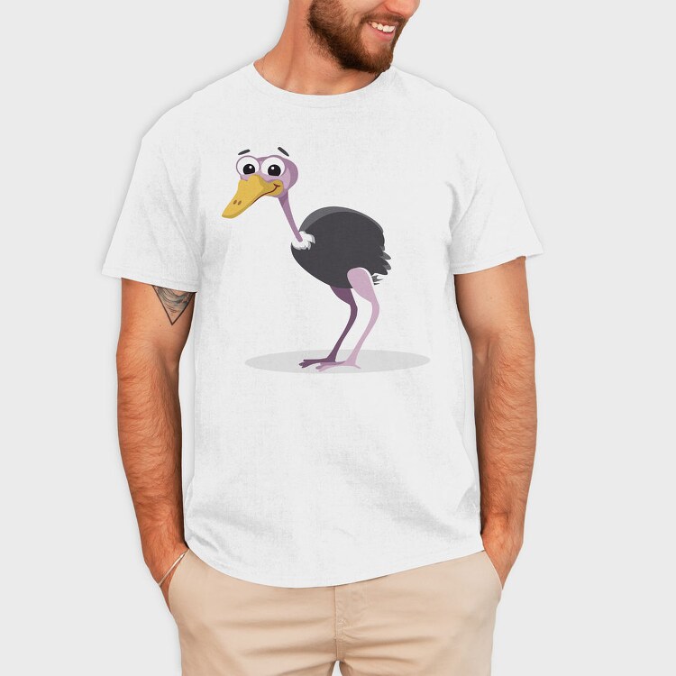 Ostrich Smile, Tricou Barbati (Unisex)
