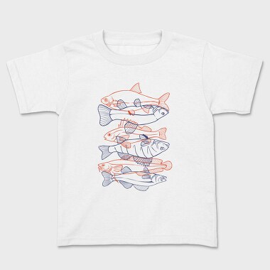 Tricou Copii, Fish Set Color