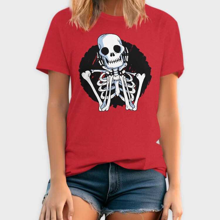 Waiting Skeleton Illustration 001, Tricou Barbati (Unisex)