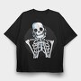 Waiting Skeleton Illustration 001, Tricou Oversize Barbati (Unisex)