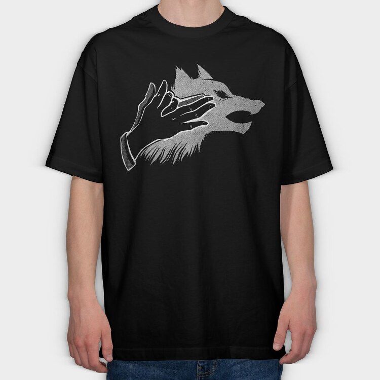 Wolf Shadow, Tricou Oversize Barbati (Unisex)