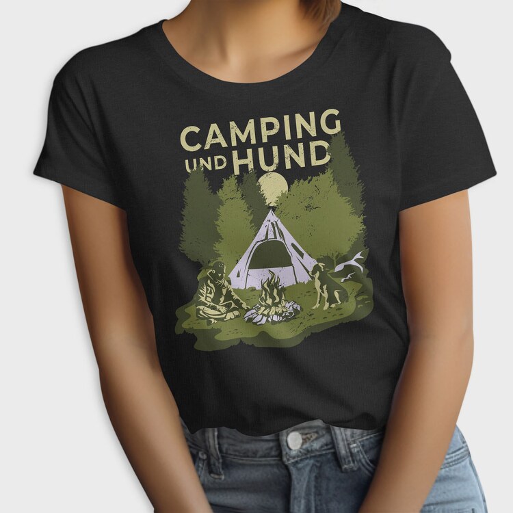 Camping and Hund, Tricou Femei