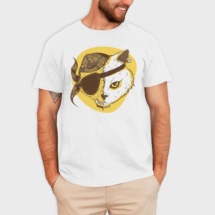 Pirate Cat, Tricou Barbati (Unisex)