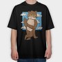 Otter Animal With Cool Sunglasses, Tricou Oversize Barbati (Unisex)