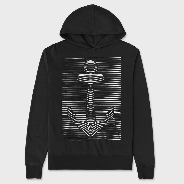 3D Illusion Anchor, Hanorac Oversize Barbati (Unisex)