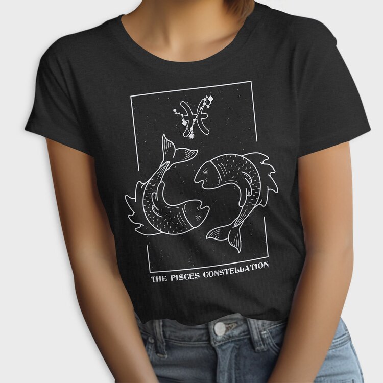 Pisces Constellation Zodiac, Tricou Femei