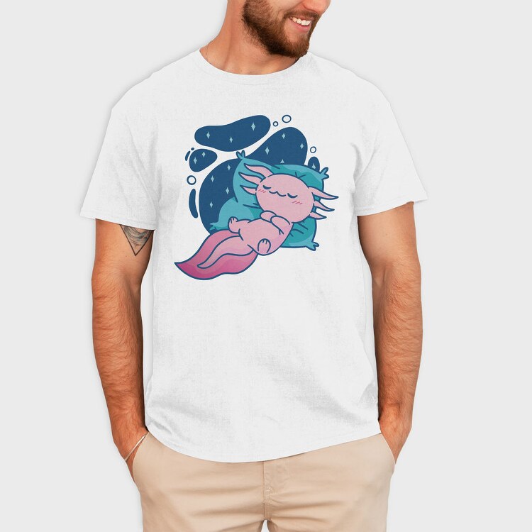 Baby Axlotl Sleeping, Tricou Barbati (Unisex)