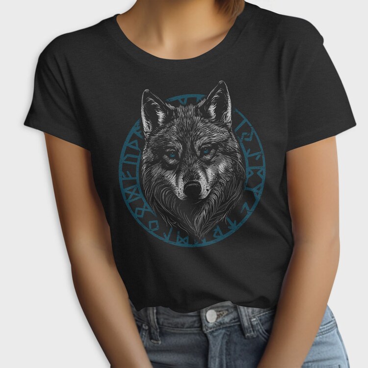 Wolf Head Blue, Tricou Femei