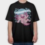 Laughsolotl Funny Axolotl Laughing, Tricou Oversize Barbati (Unisex)