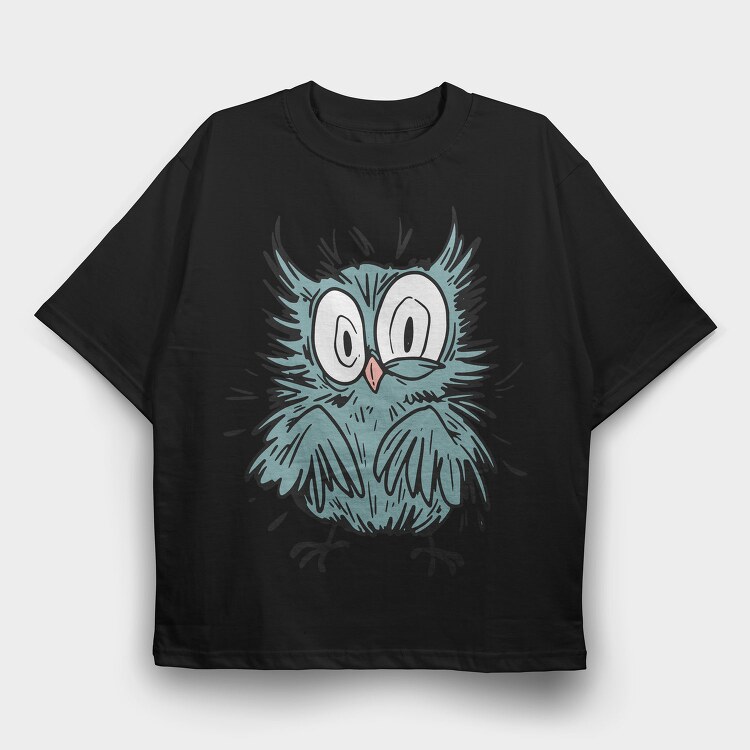 Owl Eyes, Tricou Oversize Barbati (Unisex)