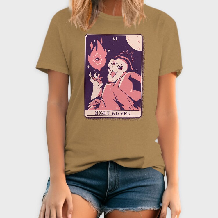 Owl Wizard Mystical Tarot Card Night Wizard 06, Tricou Barbati (Unisex)