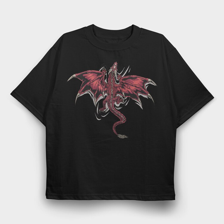 Dragon Climbing, Tricou Oversize Barbati (Unisex)