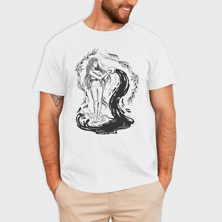 Woman Dark Art Nouveau 03, Tricou Barbati (Unisex)