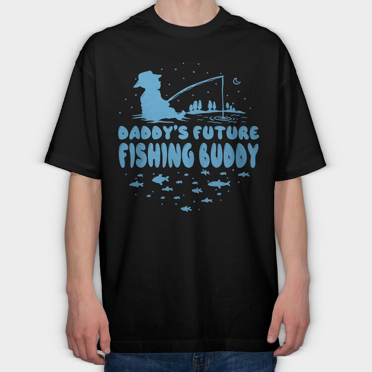 Baby Fishing Dad, Tricou Oversize Barbati (Unisex)