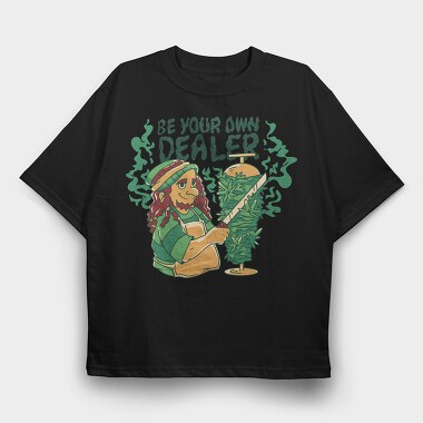 Be Your Own Dealer Cannabis Kebab Doner Kebab Man Weed Bud, Tricou Oversize Barbati (Unisex)