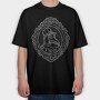 Plague Doctor Portrait, Tricou Oversize Barbati (Unisex)