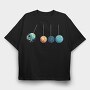 Planets Mobile Astronaut, Tricou Oversize Barbati (Unisex)