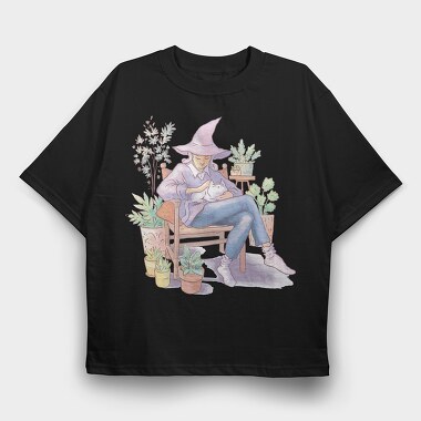 Plant Witch, Tricou Oversize Barbati (Unisex)
