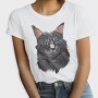 Maine Cat Portrait, Tricou Femei