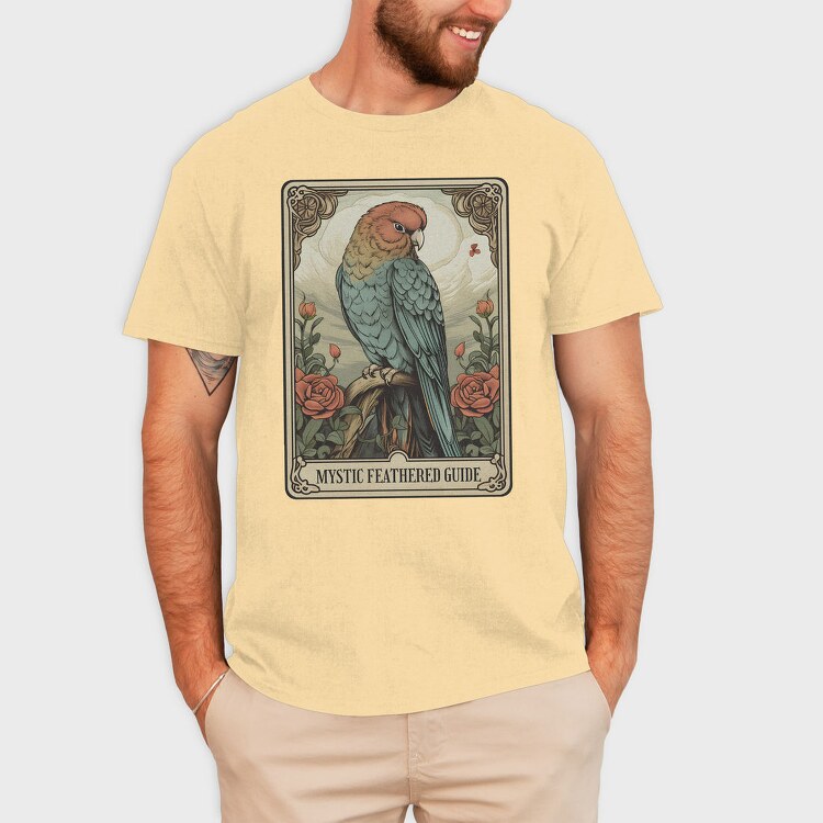 Parrot Tarot Card, Tricou Barbati (Unisex)