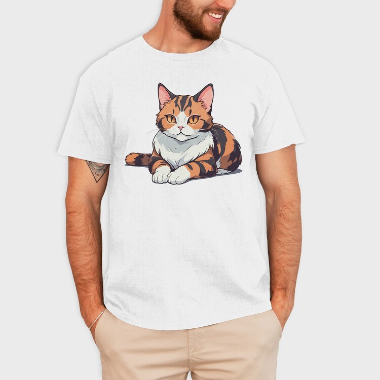Sitting Cat, Tricou Barbati (Unisex)