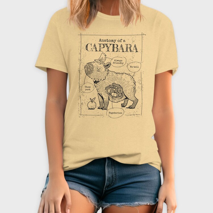 Capybara Anatomy, Tricou Barbati (Unisex)