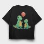 Playful Dinosaur Dinos Balloon Onesie, Tricou Oversize Barbati (Unisex)